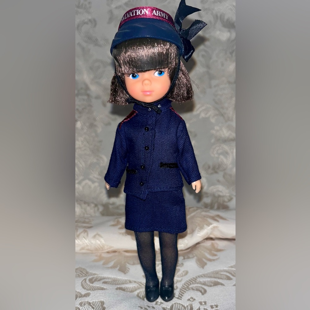 Vtg Salvation Army Doll London Salvationist Publishing Rare Brunette 1960s NIB